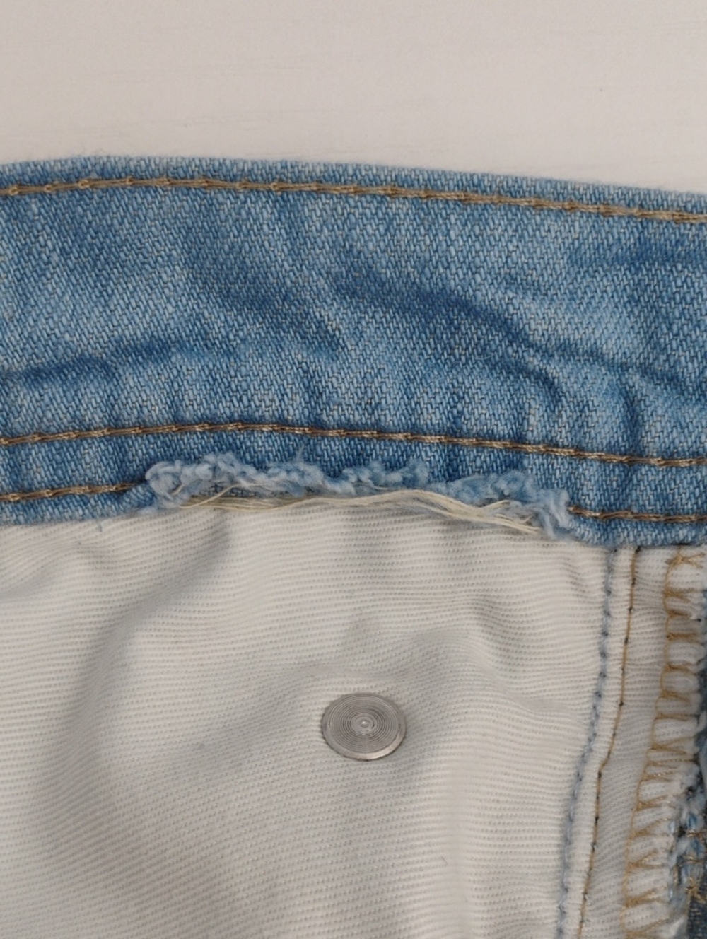 Naked & Famous Weird Guy Sky High Selvedge Pale Blue Cotton Hemp Jeans 31x35 - Picture 13 of 16